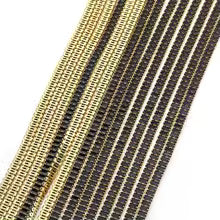 Black Zirconia Banding Baguette Cubic - 18k Yellow Gold Plated