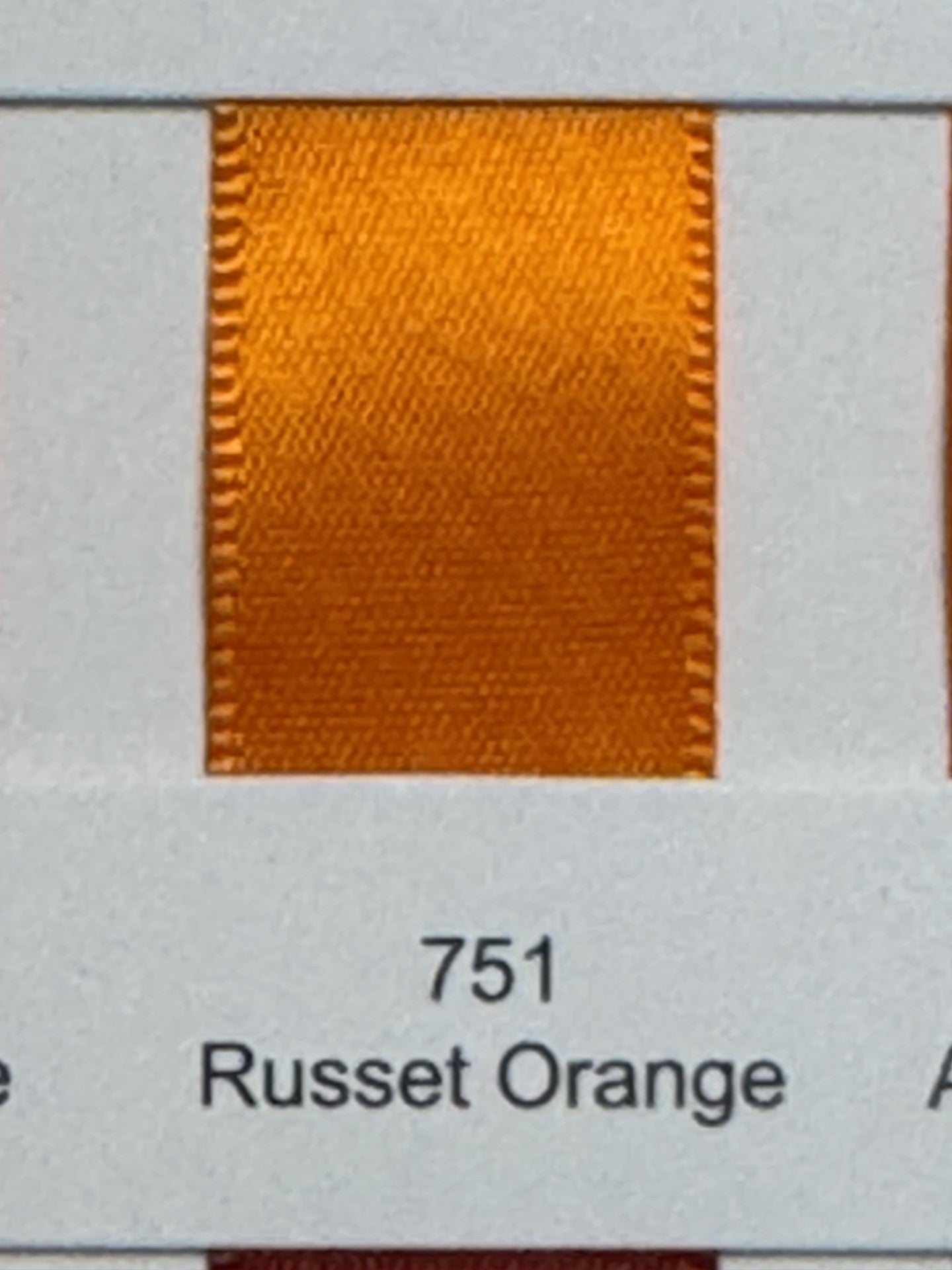 1" Ribbon Plain (Russet Orange)