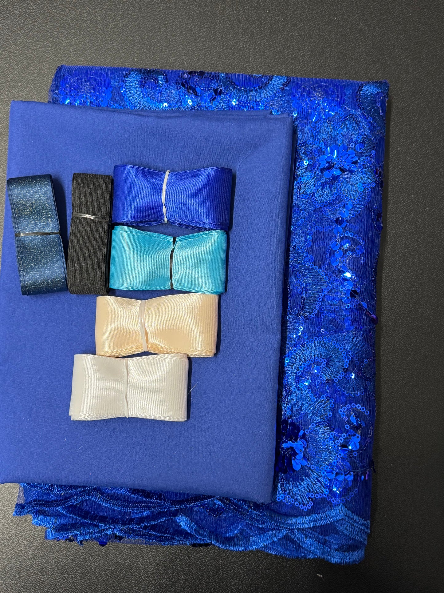 Adult Ribbon Skirt Lace Overlay (Basic Set) Dark Blue