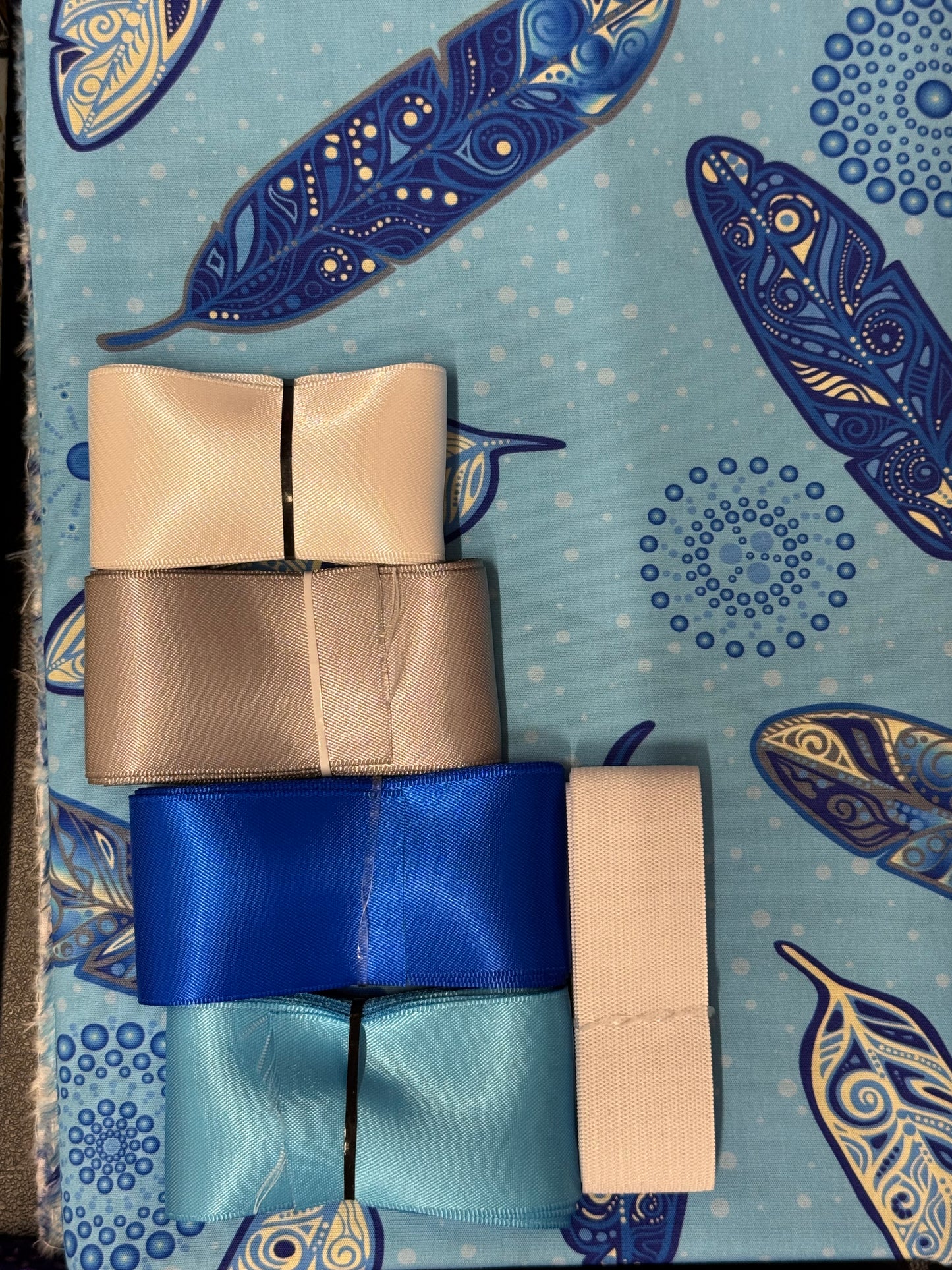 Ribbon Skirt Starter Kits (Basic set) Jackie Traverse Feathers Turquoise med 2