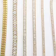 Zirconia Banding Baguette Cubic - 18k Yellow Gold Plated