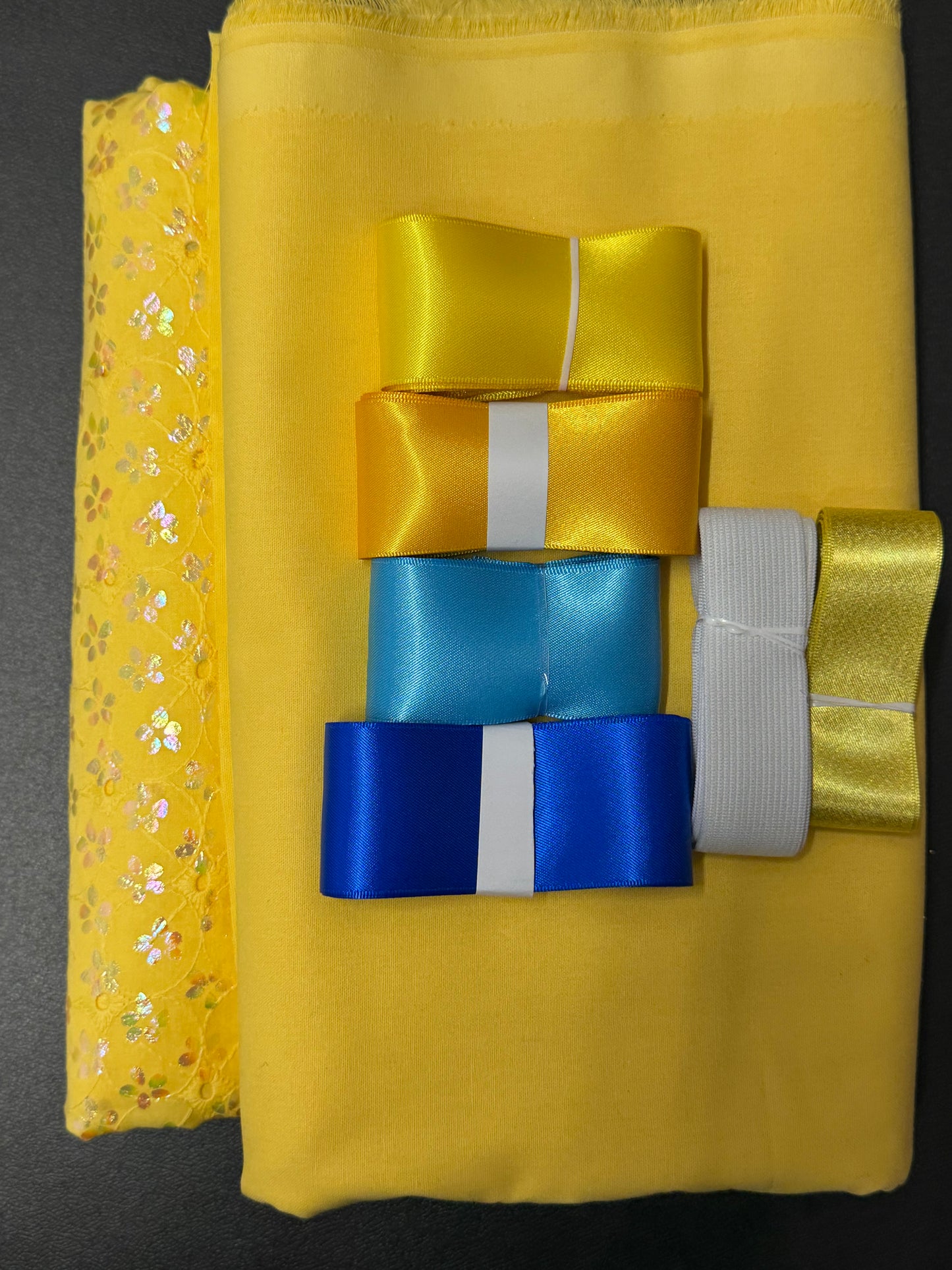 Adult Ribbon Skirt Lace Overlay- Yellow