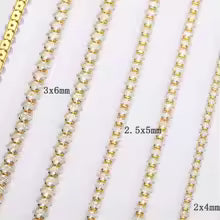 Golden Bottom Navette Zirconia Cup: 24k Yellow Gold Plated Chain