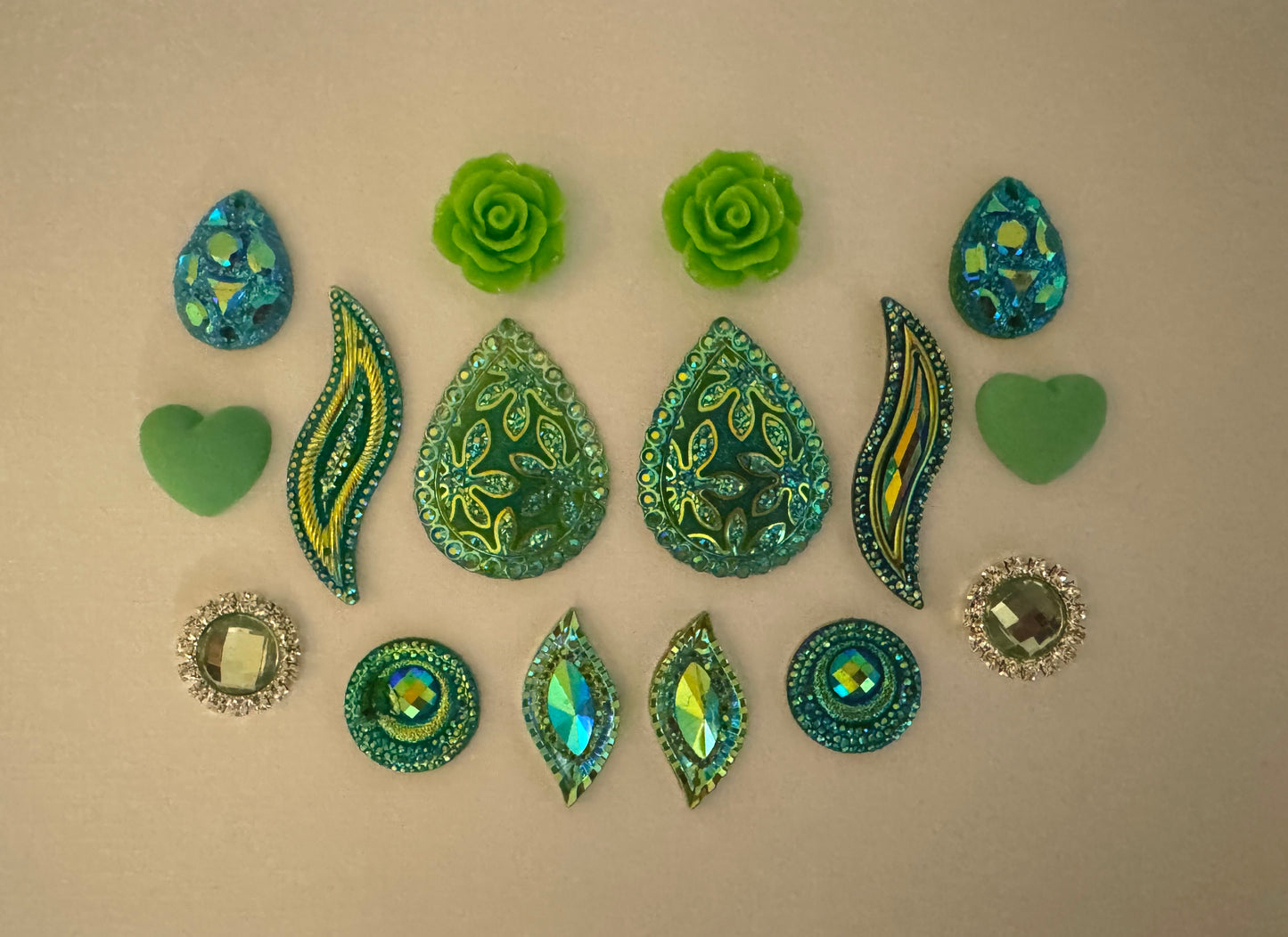 Cabochons Bundle Deals, Green Set 1