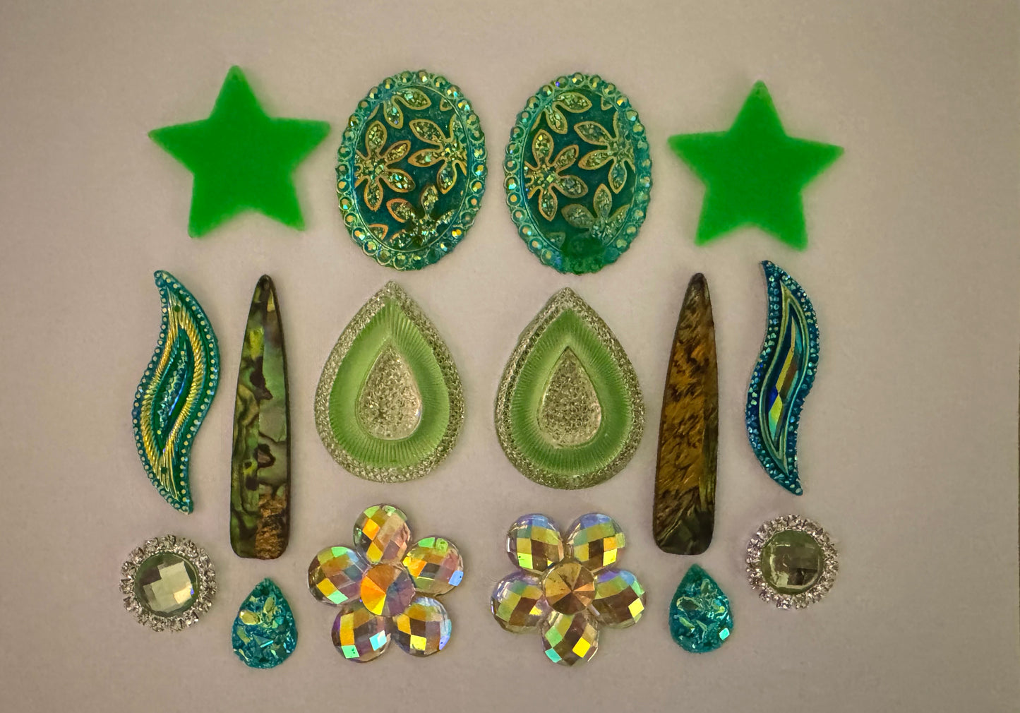 Cabochons Bundle Deals, Green Set 3