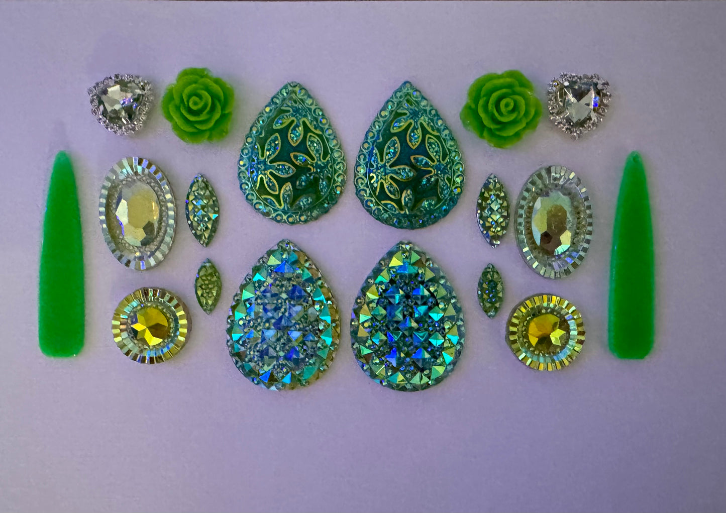 Cabochons Bundle Deals, Green Set 4