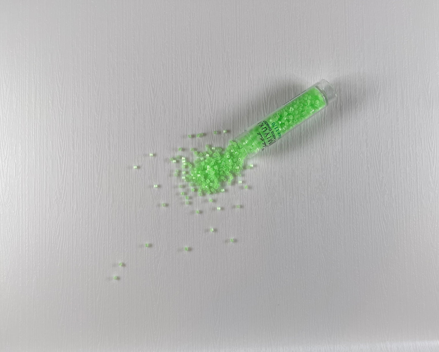 Miyuki Delica beads, Mint Green Neon