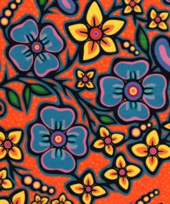 Jackie Traverse Ojibway Florals- Orange