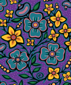 Jackie Traverse Ojibway Florals- Purple