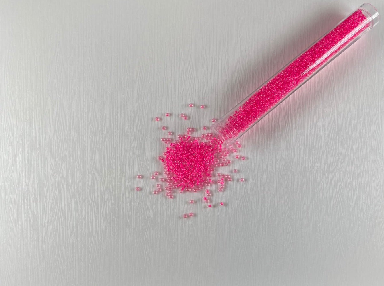 (Vial) Neon Hot Pink Seed Beads, Size 11/0