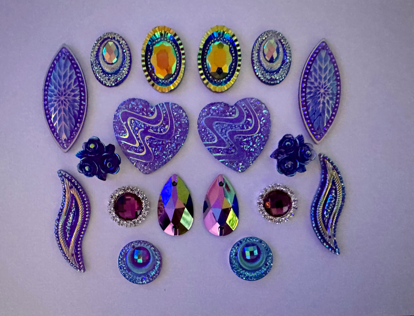 Cabochons Bundle Deals, Purple Set 4