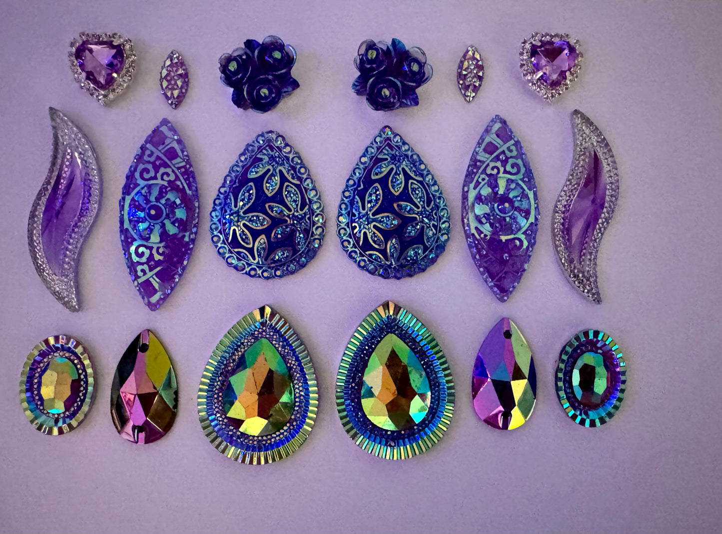 Cabochons Bundle Deals, Purple Set 7
