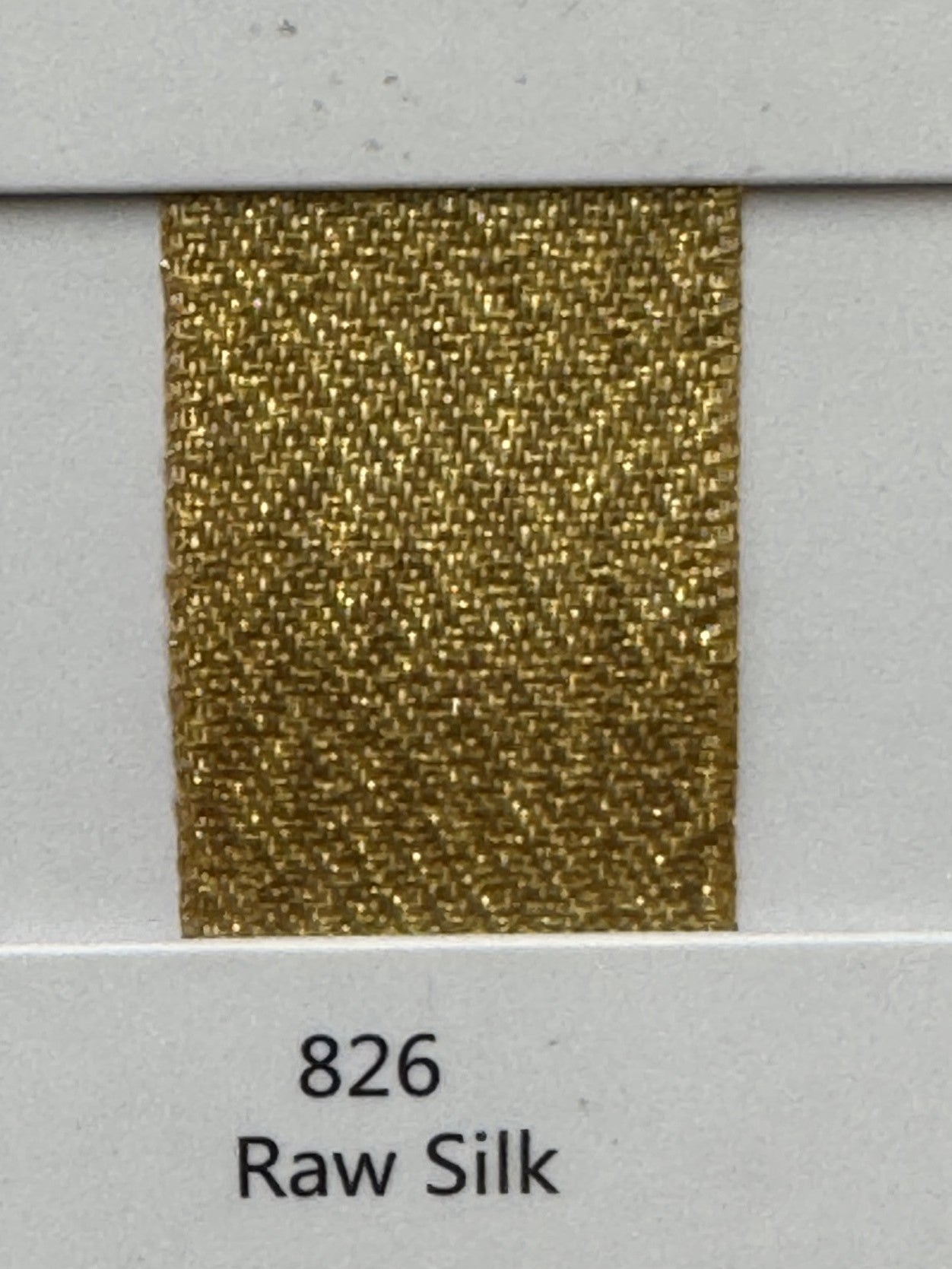 1" Gold Weft Ribbon (Raw Silk)