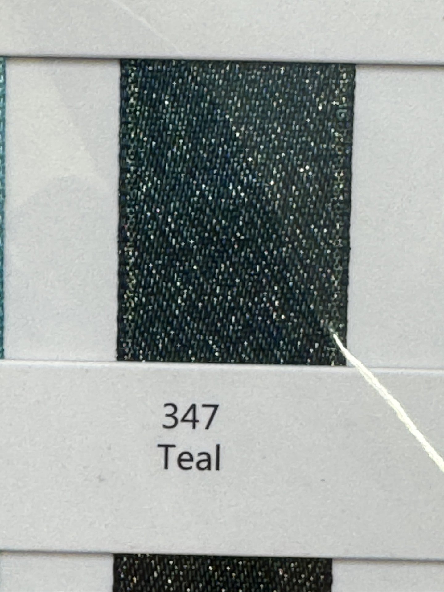 1" Gold Weft Ribbon (Teal)