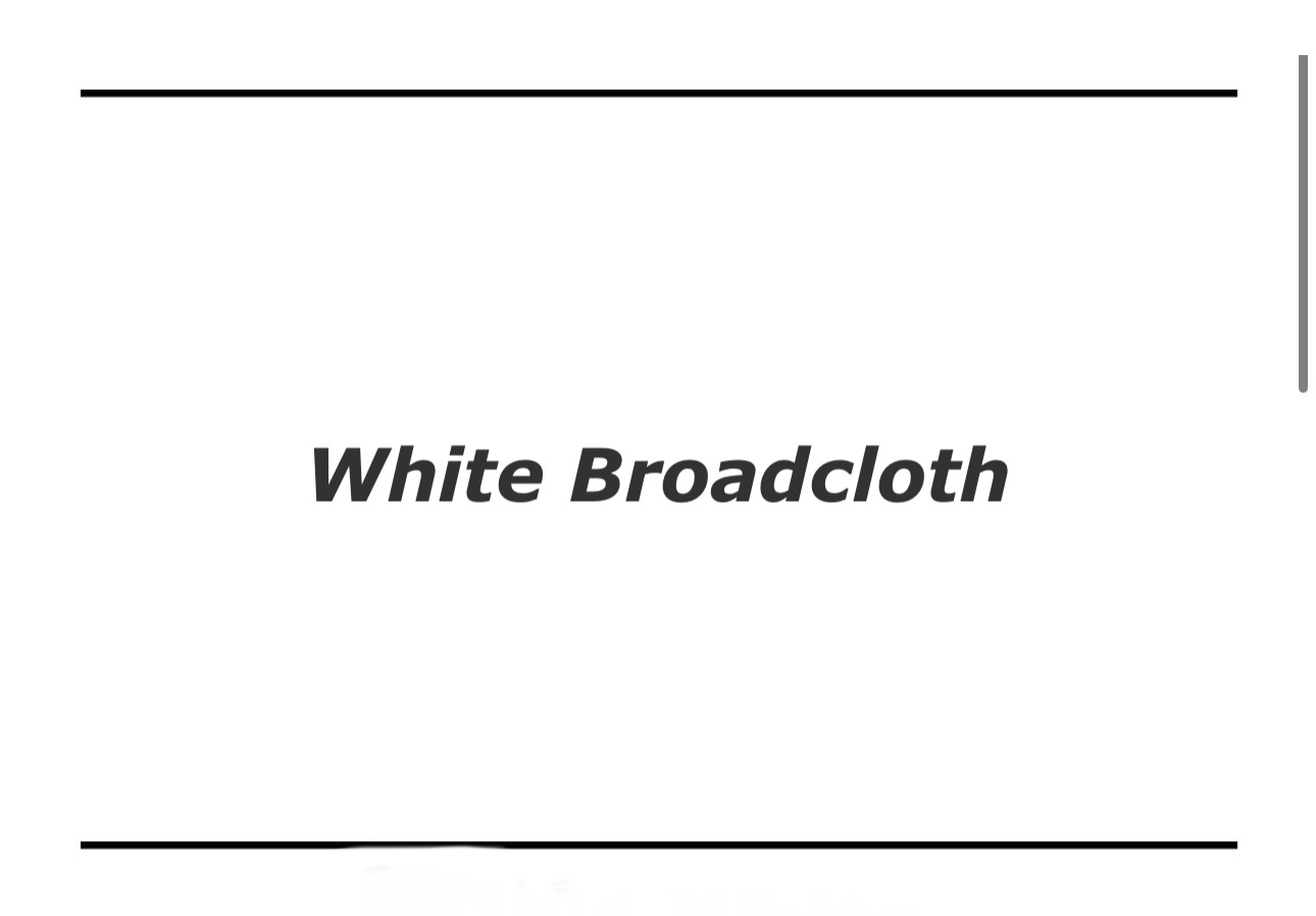 White Broadcloth