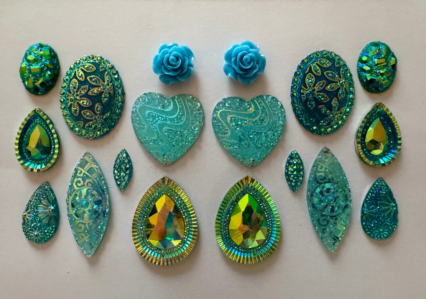 Cabochons Bundle Deals, Light Blue Set 4