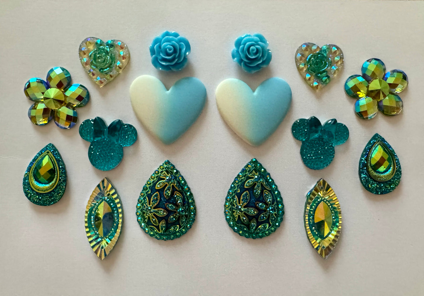 Cabochons Bundle Deals, Light Blue Set 5