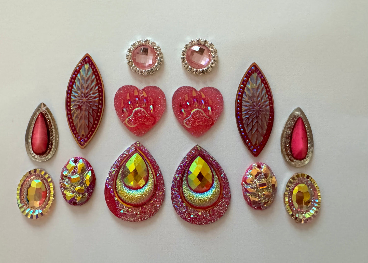 Cabochons Bundle Deals, Dark Pink Set 1