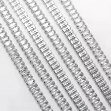 Zirconia Banding Baguette Cubic - 18k White Gold Plated