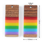 Rainbow Resin Wood Pendant Set (Sold as a pair)