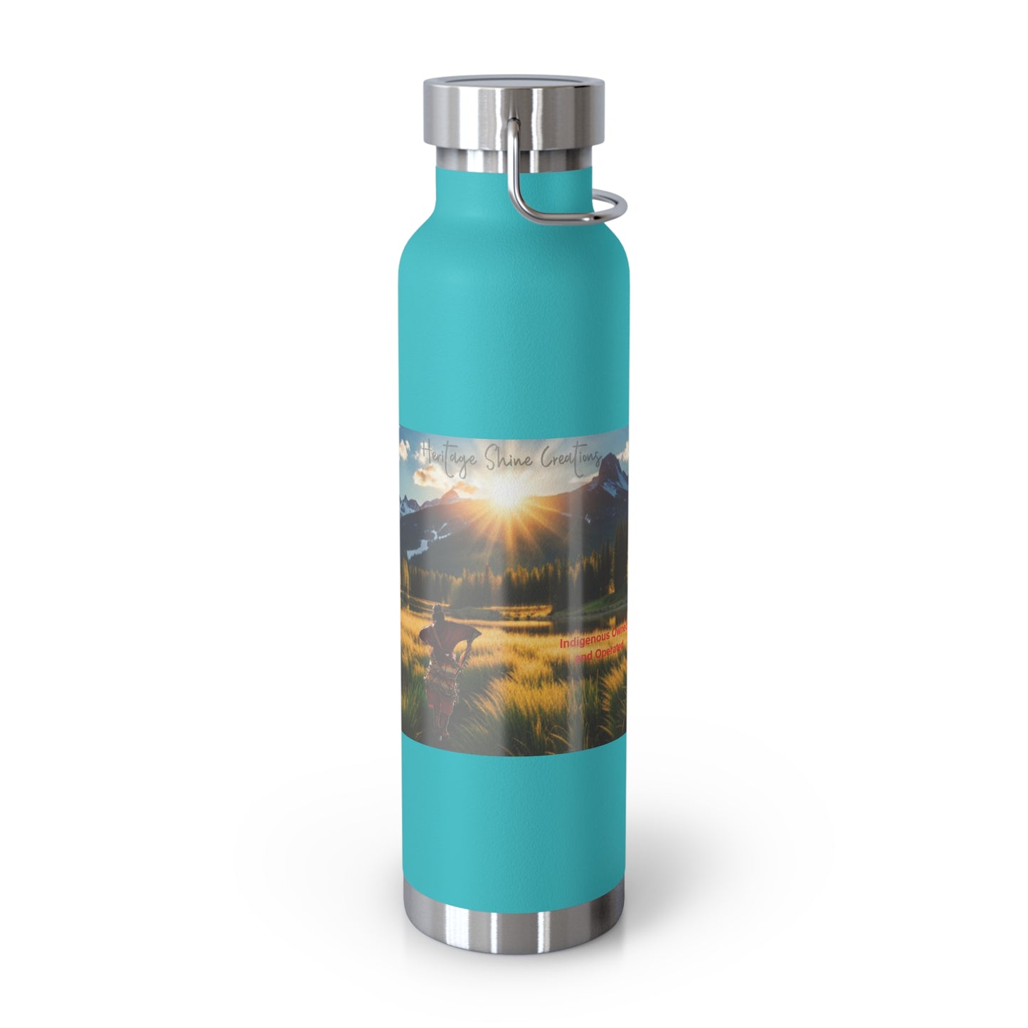 Heritage Shine Creations Copper Vacuum Insulated Bottle, 22oz