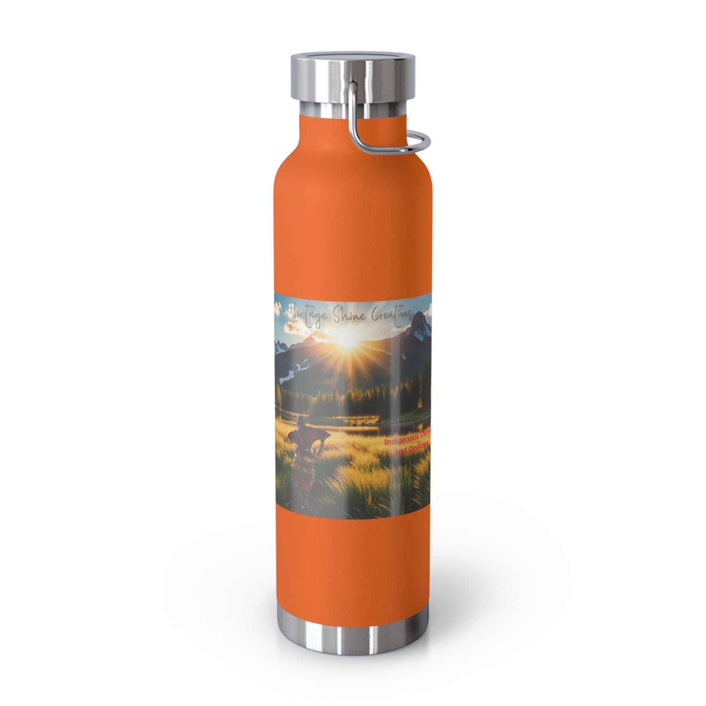 Heritage Shine Creations Copper Vacuum Insulated Bottle, 22oz