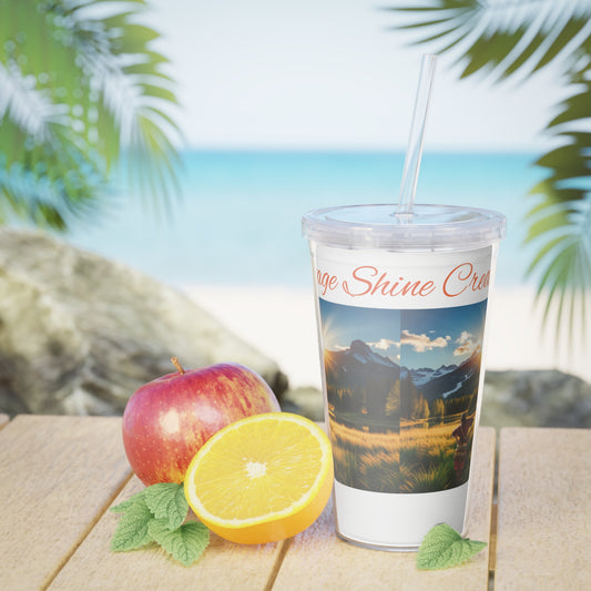 Heritage Shine Creations Plastic Tumbler with Straw