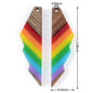 Rainbow Resin Wood Pendant Set (Sold as a pair)