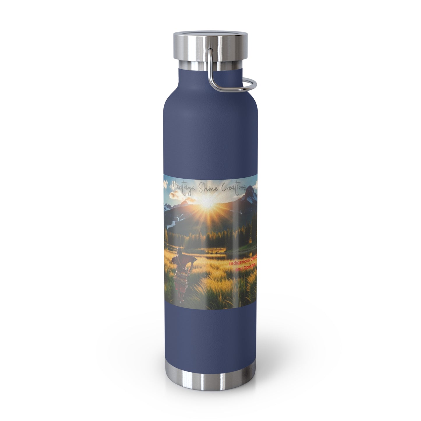 Heritage Shine Creations Copper Vacuum Insulated Bottle, 22oz