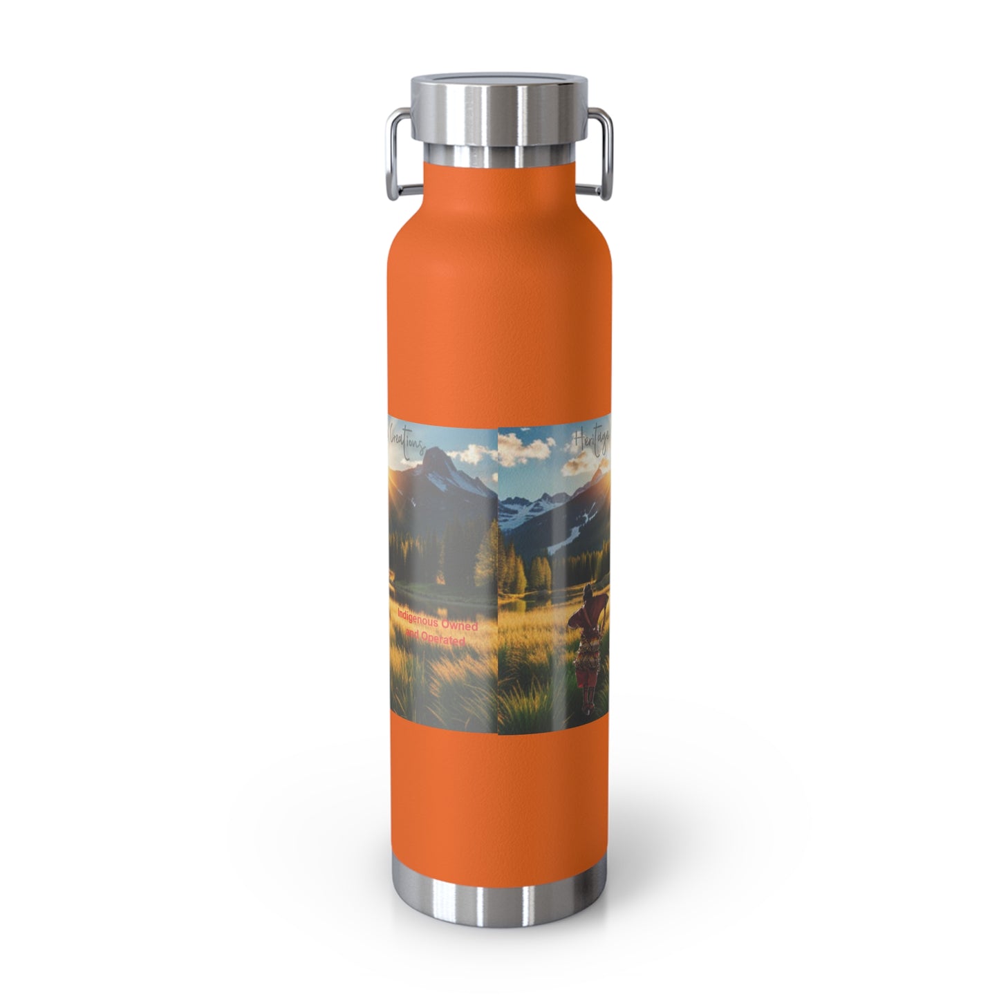 Heritage Shine Creations Copper Vacuum Insulated Bottle, 22oz