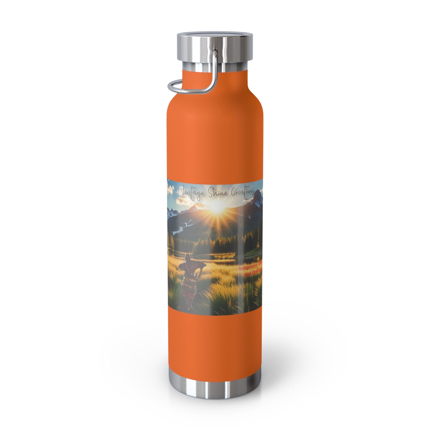 Heritage Shine Creations Copper Vacuum Insulated Bottle, 22oz