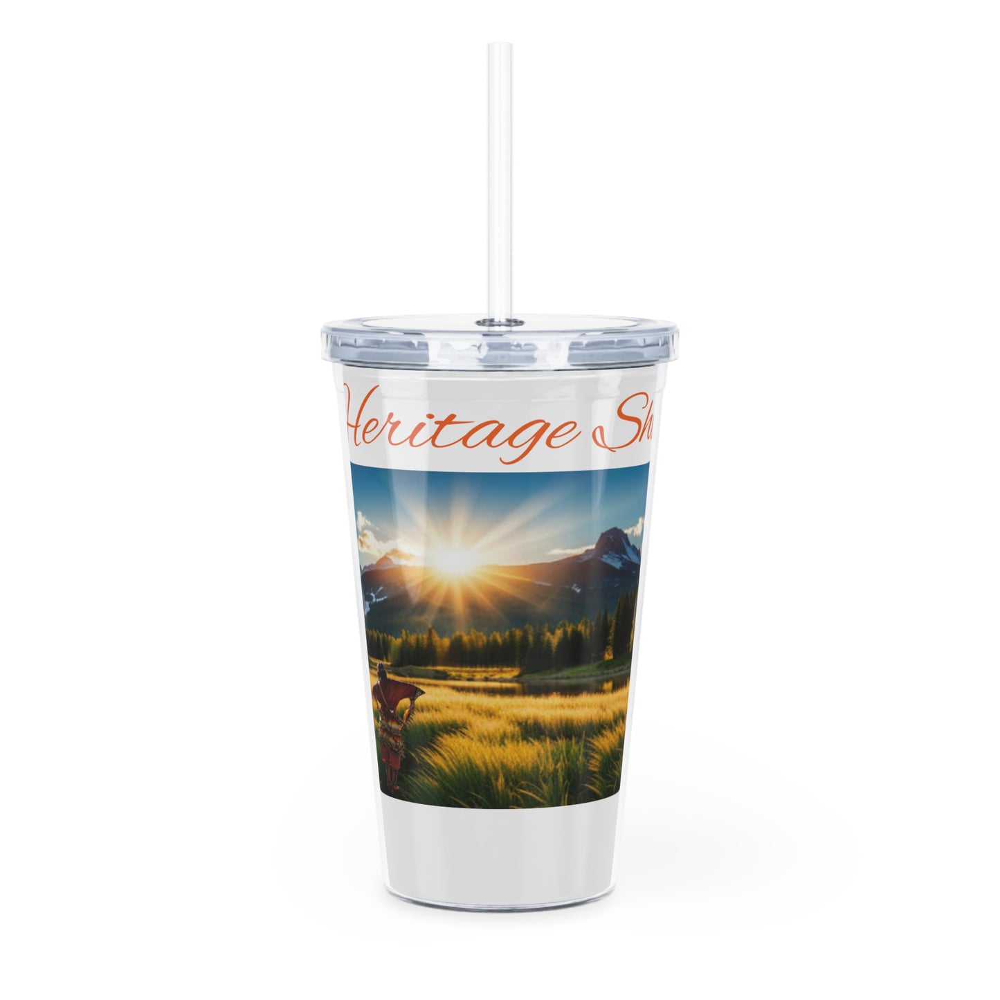 Heritage Shine Creations Plastic Tumbler with Straw