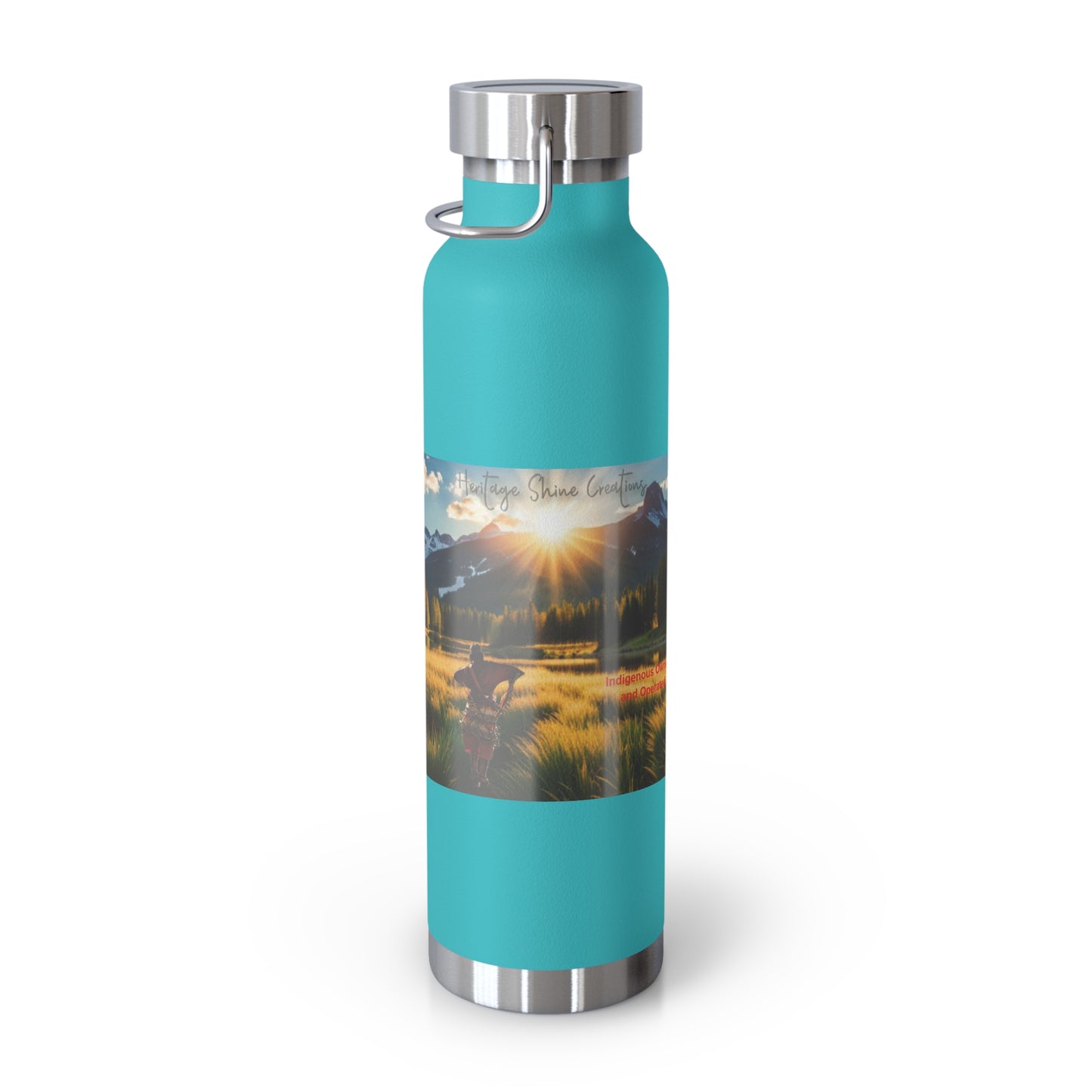 Heritage Shine Creations Copper Vacuum Insulated Bottle, 22oz