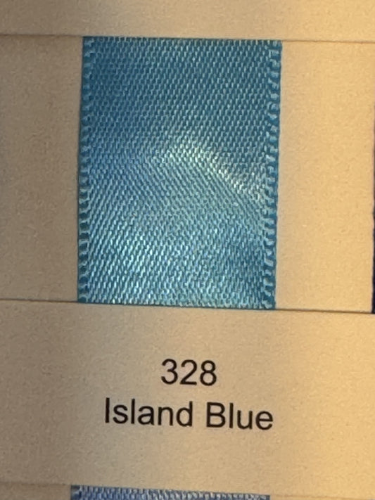 1" Ribbon Plain (Island Blue)