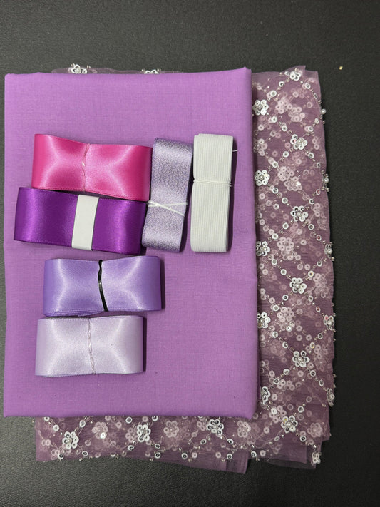 Adult Ribbon Skirt Lace Overlay (Basic Set) Lilac