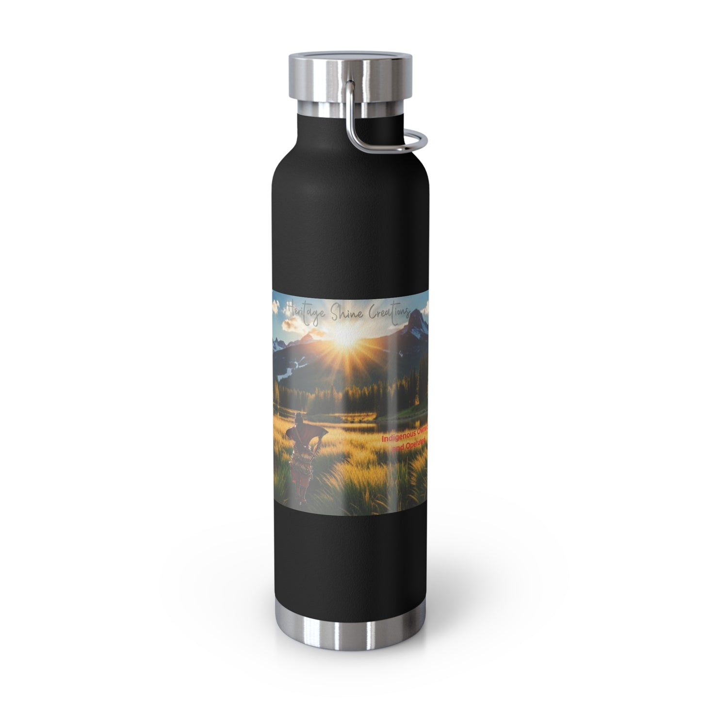 Heritage Shine Creations Copper Vacuum Insulated Bottle, 22oz