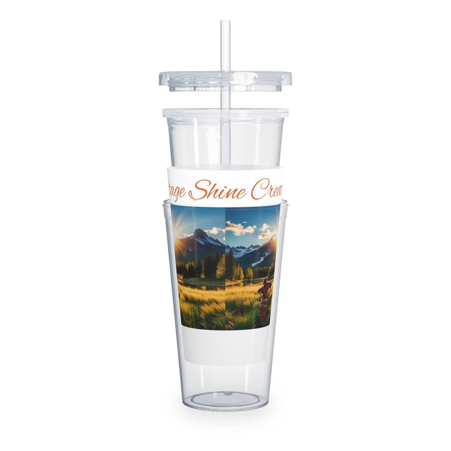 Heritage Shine Creations Plastic Tumbler with Straw