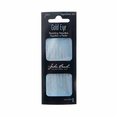 Gold Eye Beading Needles, 11, 7 Pcs