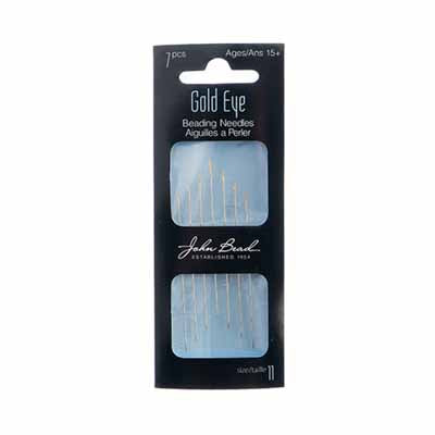 Gold Eye Beading Needle 7 pcs Size 11