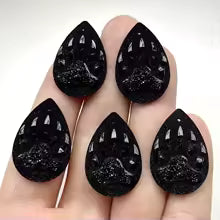 Tear Drop Bear Paw Cabochons Set (Sold as a pair)