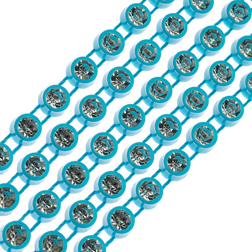 Aqua, Rhinestone Banding 1yd 1row (ss12)