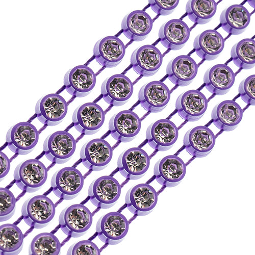 Purple, Rhinestone Banding 1yd 1row (ss12)