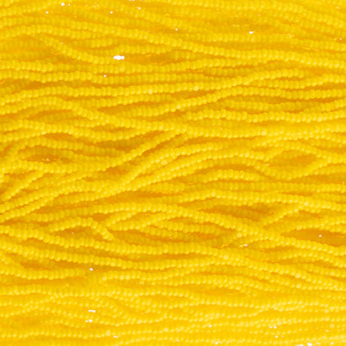 Yellow Gold Strung- Czech Seed Beads Size 13
