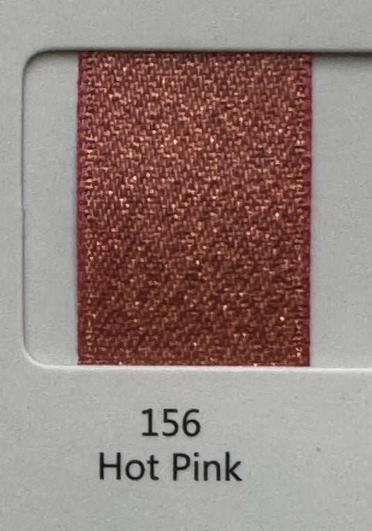 1" Gold Weft Ribbon (Hot Pink)