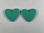 Heart-shaped Cabochons- Matt (1 Piece)