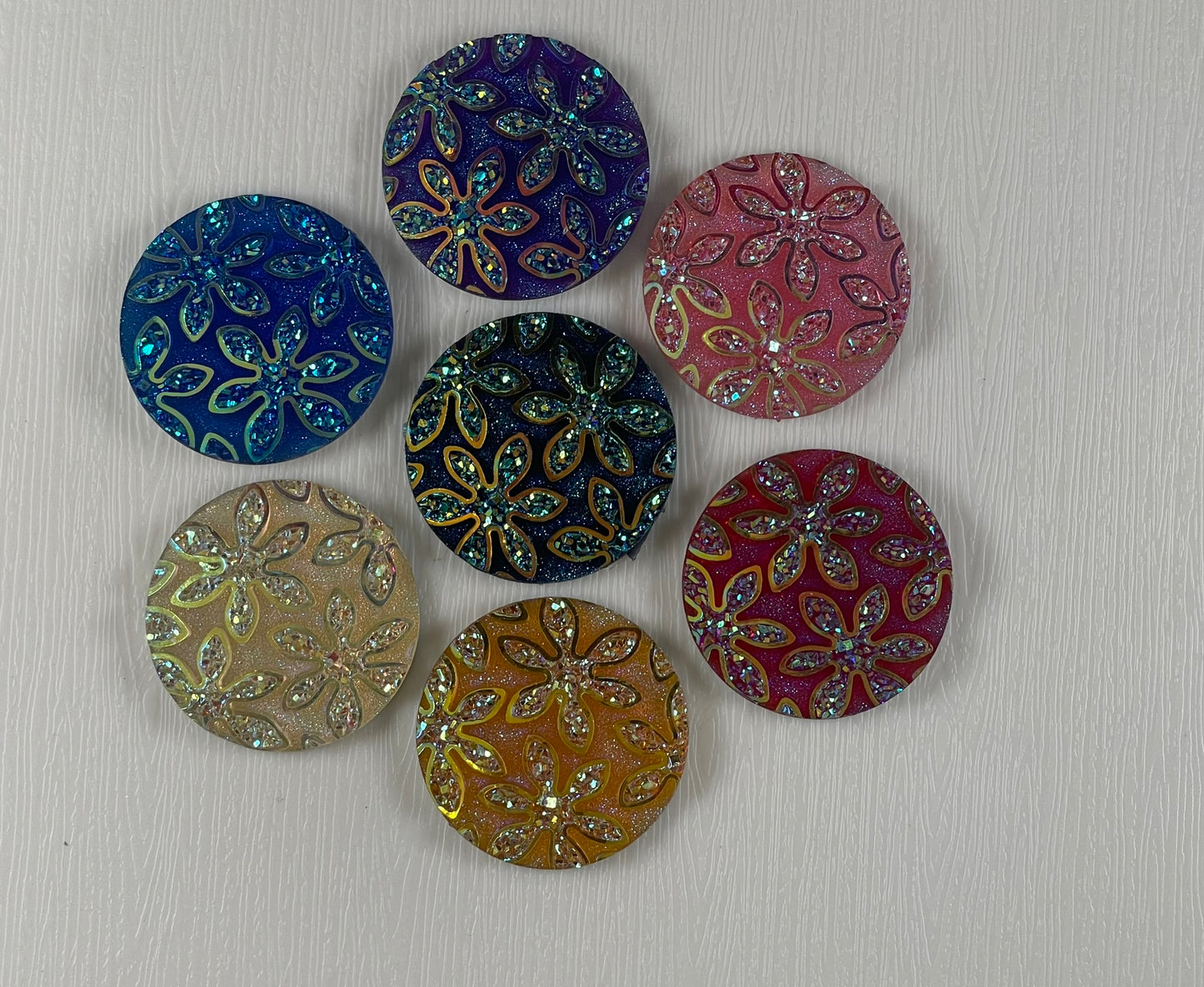 AB Resin Round Flower flatback