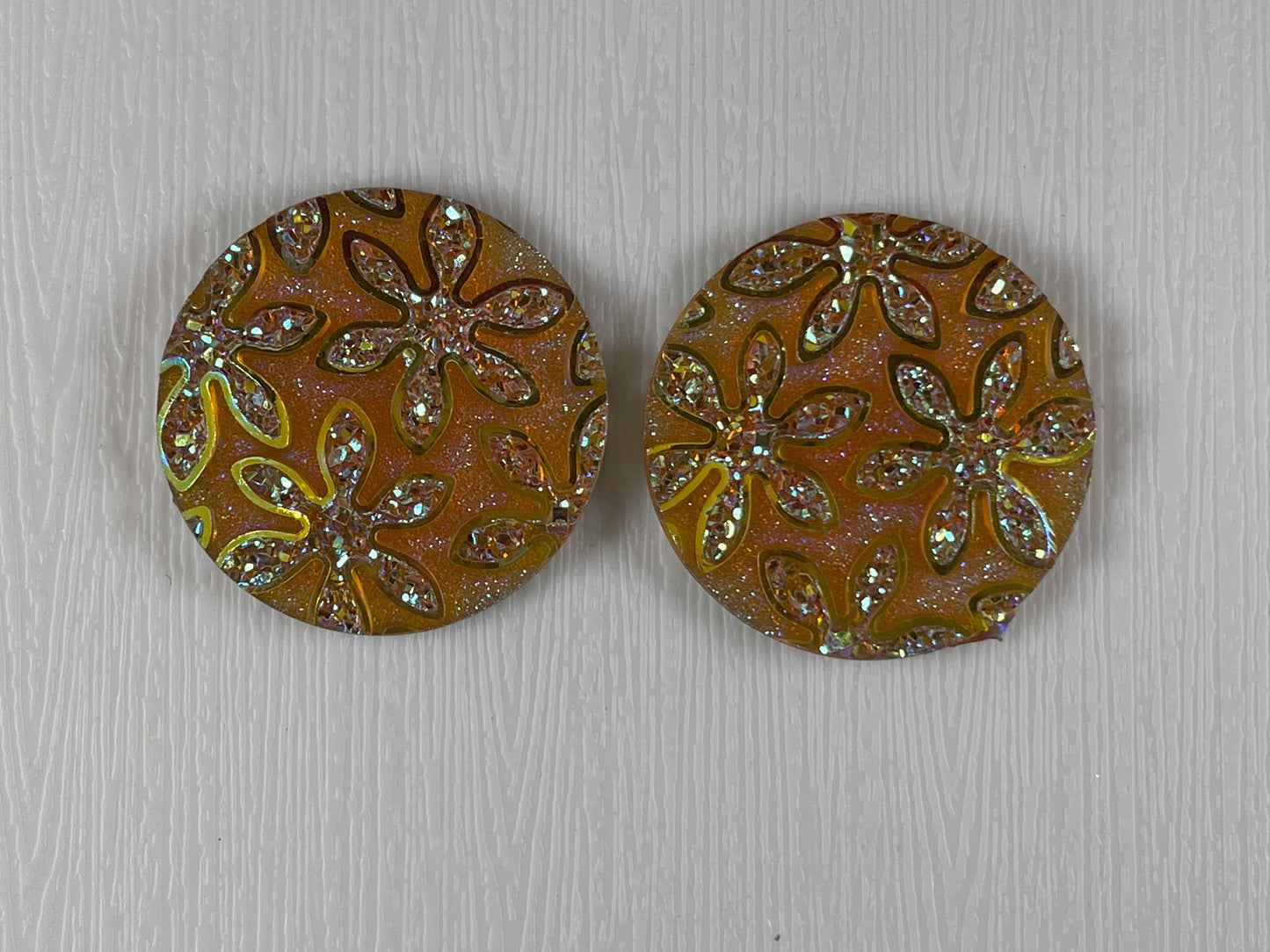 AB Resin Round Flower flatback