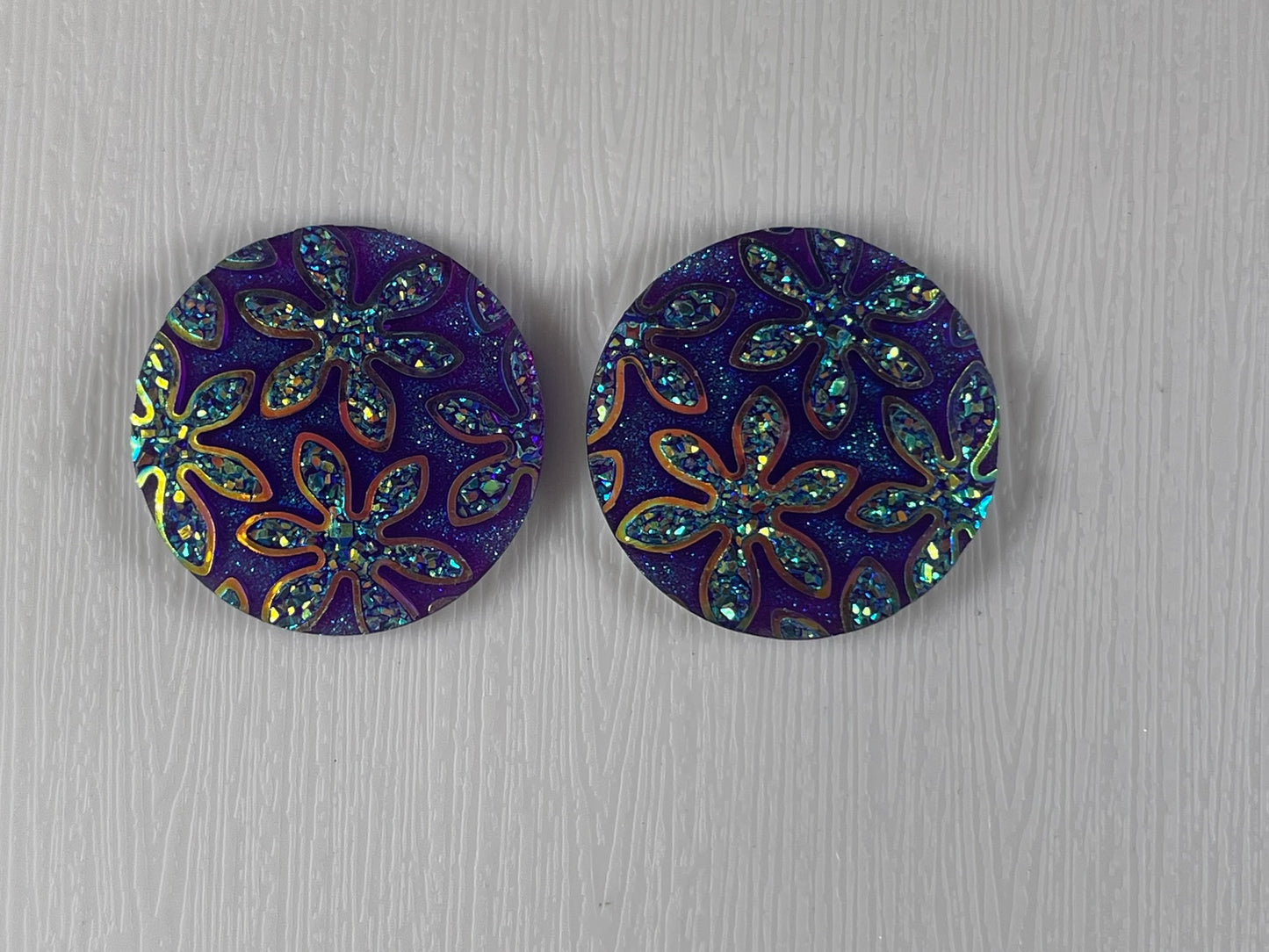 AB Resin Round Flower flatback