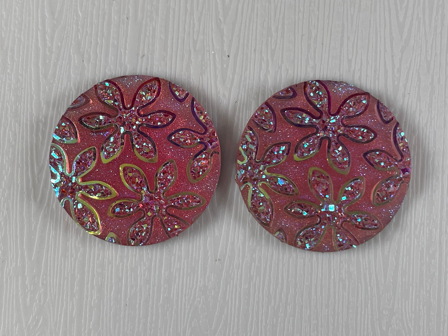 AB Resin Round Flower flatback