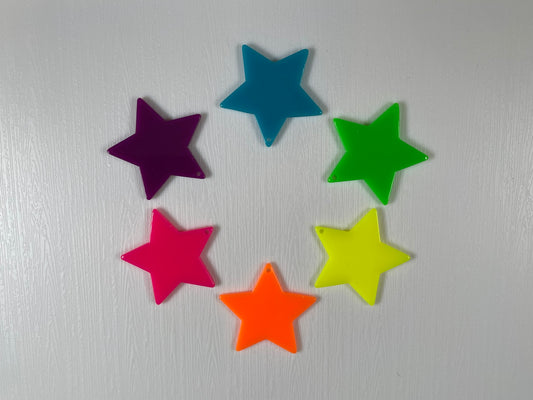 Neon Star Cabochons Flatback (1 Piece)